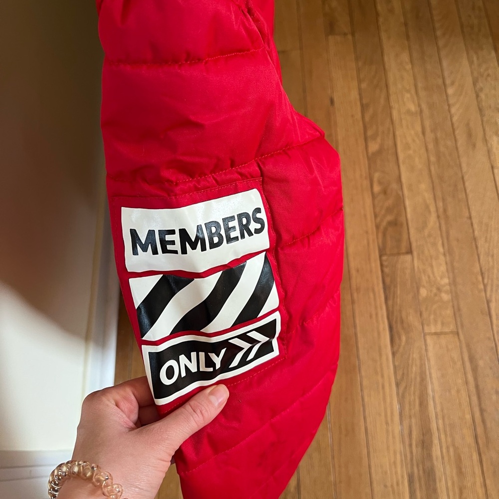 Members Only Vibrant Red Puffer Jacket - Picture 4 of 5